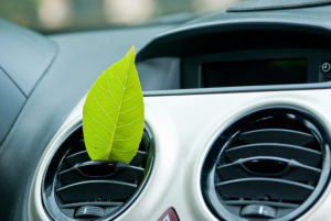 air vents with green leaf infront