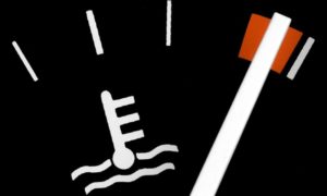engine indicator showing car is overheating